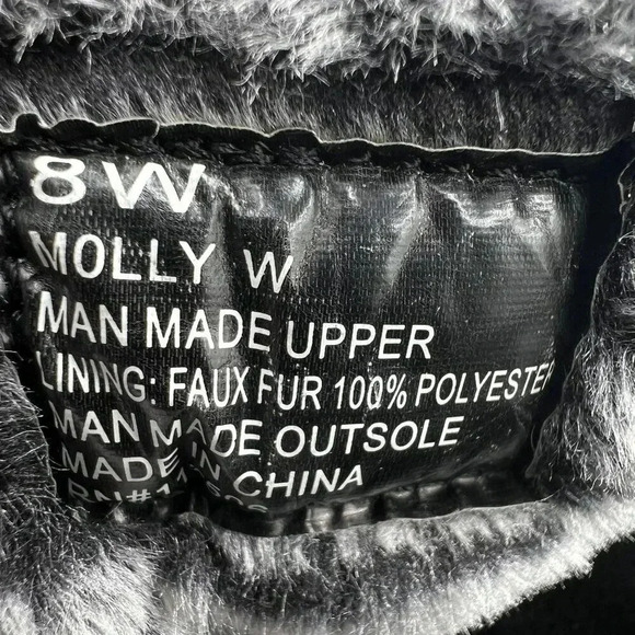 Khombu NWT Womens 8W Black Quilted Winter Boots Faux Fur Lining K Comfort - Picture 14 of 16